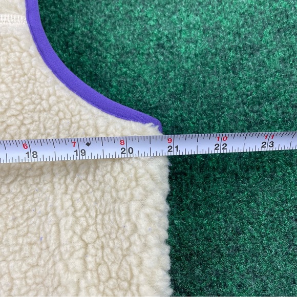 Patagonia Classic Retro-X Deep Pile Fleece Vest Ivory w/ Purple Women’s Large - Picture 10 of 14